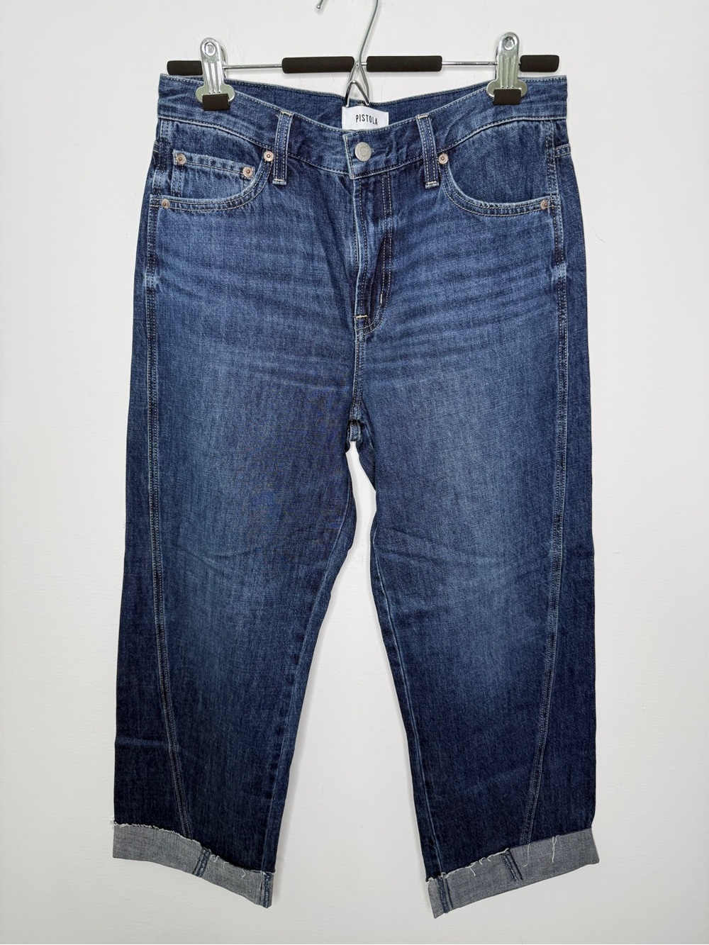 Pistola Kacey Mid Rise Cuffed Straight Jean 27 - Picture 2 of 6